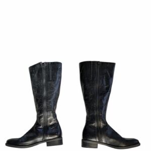 Clarks Mullin Spice Black Leather Riding Boots Size 8.5